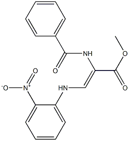 (Z)-3-[(2-Nitrophenyl)amino]-2-(benzoylamino)acrylic acid methyl ester 结构式