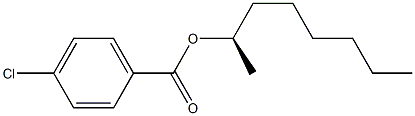 (-)-p-Chlorobenzoic acid (R)-1-methylheptyl ester 结构式