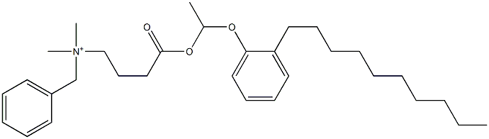 N,N-Dimethyl-N-benzyl-N-[3-[[1-(2-decylphenyloxy)ethyl]oxycarbonyl]propyl]aminium 结构式