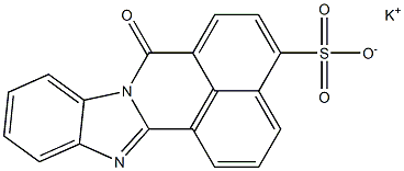 7-Oxo-7H-benzimidazo[2,1-a]benz[de]isoquinoline-4-sulfonic acid potassium salt 结构式