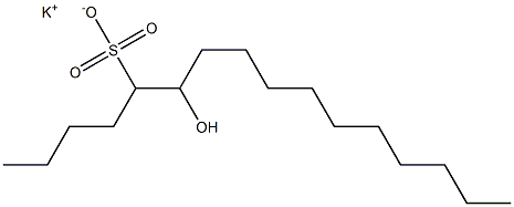 6-Hydroxyhexadecane-5-sulfonic acid potassium salt 结构式