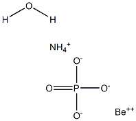 Ammonium beryllium phosphate monohydrate 结构式