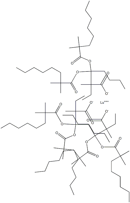 Lutetium bis(2,2-dimethyloctanoate)(2-ethyl-2-methylheptanoate) 结构式