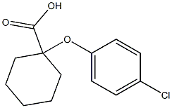 1-(p-Chlorophenoxy)cyclohexanecarboxylic acid 结构式