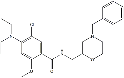 N-(4-Benzylmorpholin-2-ylmethyl)-5-chloro-4-(diethylamino)-2-methoxybenzamide 结构式