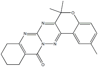 9,10,11,12-Tetrahydro-2,6,6-trimethyl-6H,13H-7,8,13a,14-tetraaza-5-oxabenzo[a]naphthacen-13-one 结构式