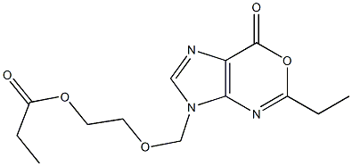 5-Ethyl-3-(2-propionyloxyethoxymethyl)imidazo[4,5-d][1,3]oxazin-7(3H)-one 结构式