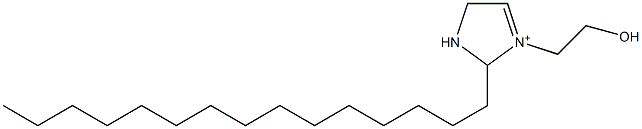 1-(2-Hydroxyethyl)-2-pentadecyl-3,4-dihydro-2H-imidazol-1-ium 结构式