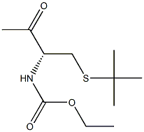 (R)-4-(tert-Butylthio)-3-ethoxycarbonylamino-2-butanone 结构式
