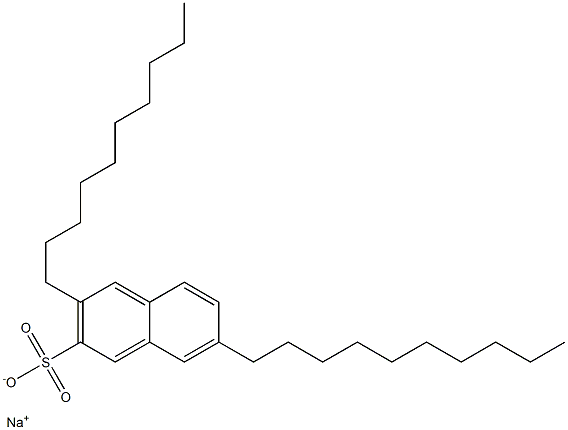 3,7-Didecyl-2-naphthalenesulfonic acid sodium salt 结构式