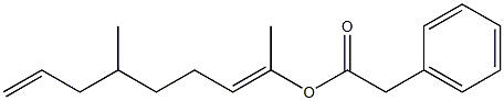 Phenylacetic acid 1,5-dimethyl-1,7-octadienyl ester 结构式