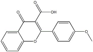 2-[4-Methoxyphenyl]-4-oxo-4H-1-benzopyran-3-carboxylic acid 结构式