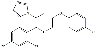 1-[1-Methyl-2-[2-(4-chlorophenoxy)ethoxy]-2-(2,4-dichlorophenyl)ethenyl]-1H-imidazole 结构式