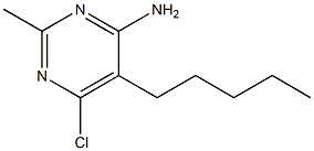 6-Chloro-2-methyl-5-pentyl-4-pyrimidinamine 结构式