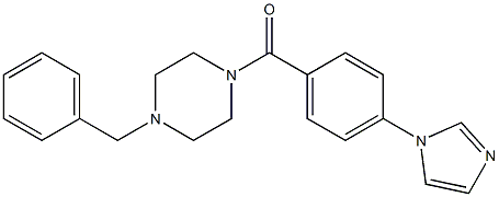 1-[4-(1H-Imidazol-1-yl)benzoyl]-4-benzylpiperazine 结构式
