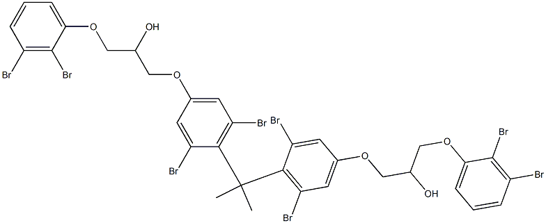 2,2-Bis[2,6-dibromo-4-[2-hydroxy-3-(2,3-dibromophenoxy)propyloxy]phenyl]propane 结构式