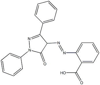 2-(5-Oxo-1,3-diphenyl-2-pyrazolin-4-ylazo)benzoic acid 结构式