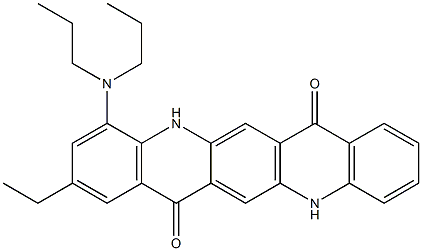 4-(Dipropylamino)-2-ethyl-5,12-dihydroquino[2,3-b]acridine-7,14-dione 结构式