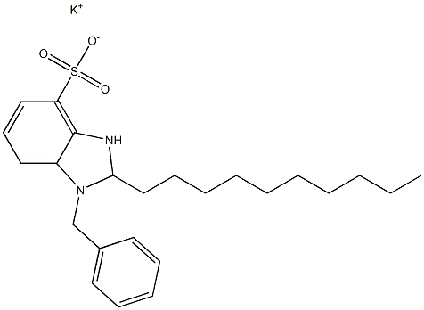 1-Benzyl-2-decyl-2,3-dihydro-1H-benzimidazole-4-sulfonic acid potassium salt 结构式