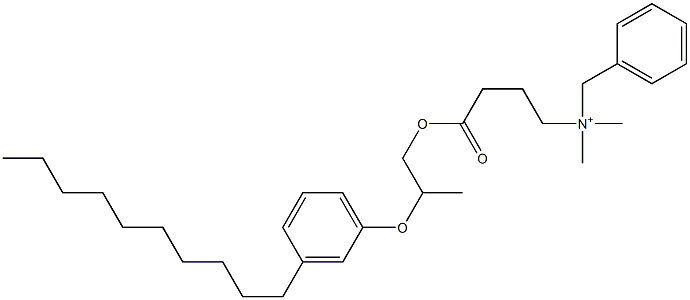 N,N-Dimethyl-N-benzyl-N-[3-[[2-(3-decylphenyloxy)propyl]oxycarbonyl]propyl]aminium 结构式