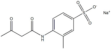 4-(Acetoacetylamino)-3-methylbenzenesulfonic acid sodium salt 结构式