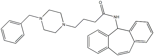 4-[4-Benzyl-1-piperazinyl]-N-(5H-dibenzo[a,d]cyclohepten-5-yl)butyramide 结构式