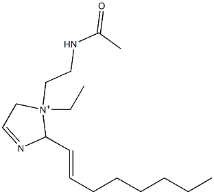 1-[2-(Acetylamino)ethyl]-1-ethyl-2-(1-octenyl)-3-imidazoline-1-ium 结构式