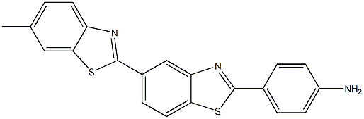 2-[2-(4-Aminophenyl)benzothiazol-5-yl]-6-methylbenzothiazole 结构式