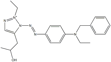 3-[4-[Benzyl(ethyl)amino]phenylazo]-2-ethyl-4-(2-hydroxypropyl)-3H-1,2,3-triazol-2-ium 结构式