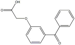 (m-Benzoylphenyloxy)acetic acid 结构式