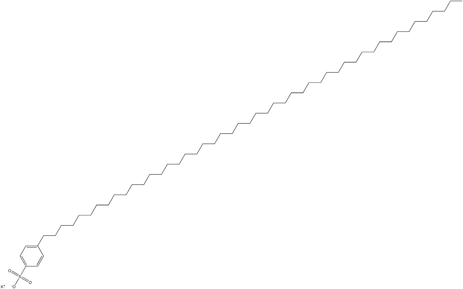 4-(Octatetracontan-1-yl)benzenesulfonic acid potassium salt 结构式