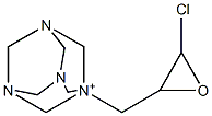 1-[(3-Chlorooxiranyl)methyl]-1-azonia-3,5,7-triazaadamantane 结构式