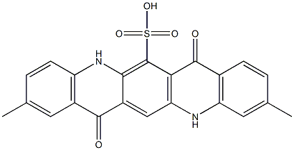5,7,12,14-Tetrahydro-2,10-dimethyl-7,14-dioxoquino[2,3-b]acridine-6-sulfonic acid 结构式