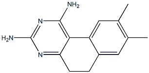 5,6-Dihydro-8,9-dimethylbenzo[f]quinazoline-1,3-diamine 结构式