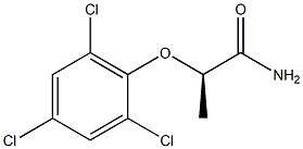 [R,(+)]-2-(2,4,6-Trichlorophenoxy)propionamide 结构式