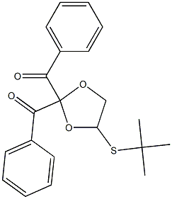 5-tert-Butylthio-2,2-dibenzoyl-1,3-dioxolane 结构式