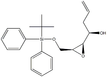 (2S,3R,4R)-1-[Diphenyl(tert-butyl)silyloxy]-2,3-epoxy-6-hepten-4-ol 结构式