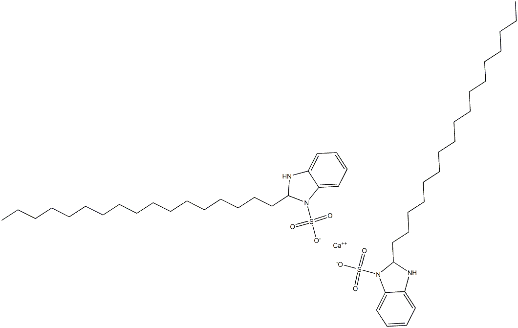 Bis(2,3-dihydro-2-heptadecyl-1H-benzimidazole-1-sulfonic acid)calcium salt 结构式