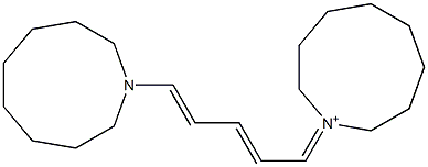 Octahydro-1-[5-[(octahydro-1H-azonin)-1-yl]-2,4-pentadienylidene]-1H-azonin-1-ium 结构式