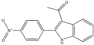 2-(4-Nitrophenyl)-3-acetyl-1H-indole 结构式