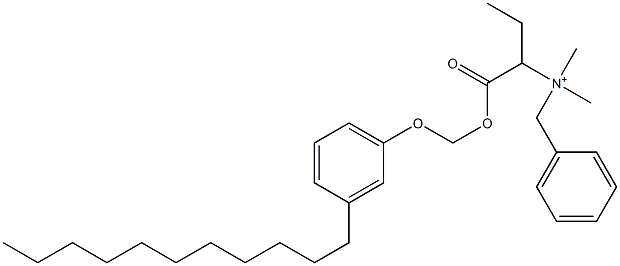 N,N-Dimethyl-N-benzyl-N-[1-[[(3-undecylphenyloxy)methyl]oxycarbonyl]propyl]aminium 结构式