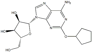 2-Cyclopentyloxyadenosine 结构式