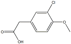 3-Chloro-4-methoxybenzeneacetic acid 结构式