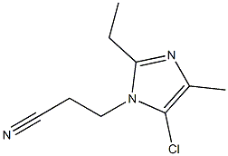 1-(2-Cyanoethyl)-5-chloro-2-ethyl-4-methyl-1H-imidazole 结构式