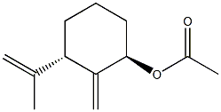 (1R,3S)-2-Methylene-3-isopropenylcyclohexanol acetate 结构式