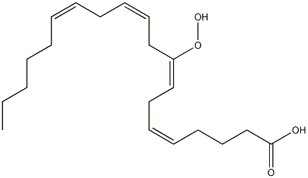 (5Z,8E,11Z,14Z)-9-Hydroperoxy-5,8,11,14-icosatetraenoic acid 结构式