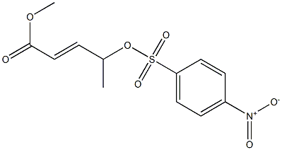 4-[[(p-Nitrophenyl)sulfonyl]oxy]-2-pentenoic acid methyl ester 结构式