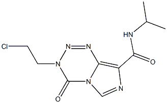 3-(2-Chloroethyl)-3,4-dihydro-4-oxo-N-isopropylimidazo[5,1-d]-1,2,3,5-tetrazine-8-carboxamide 结构式