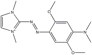 2-[[4-(Dimethylamino)-2,5-dimethoxyphenyl]azo]-1,3-dimethyl-1H-imidazol-3-ium 结构式