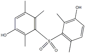 3,3'-Dihydroxy-2,2',5,6,6'-pentamethyl[sulfonylbisbenzene] 结构式